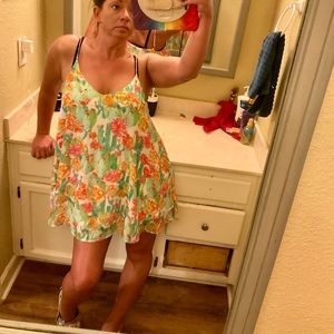 Show Me Your MuMu Mint Floral Mini Dress